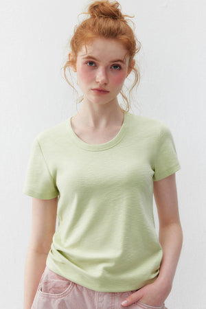 Snowflake Cotton Linen Short-Sleeve Top