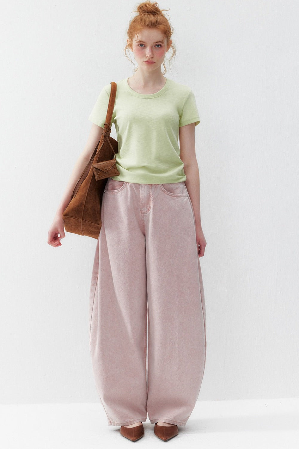 Snowflake Cotton Linen Short-Sleeve Top