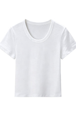 Snowflake Cotton Linen Short-Sleeve Top