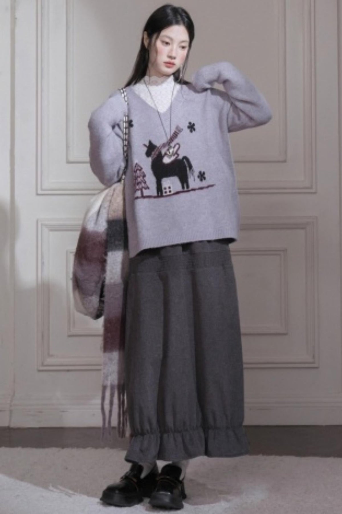 Snowy Night Wool Sweater