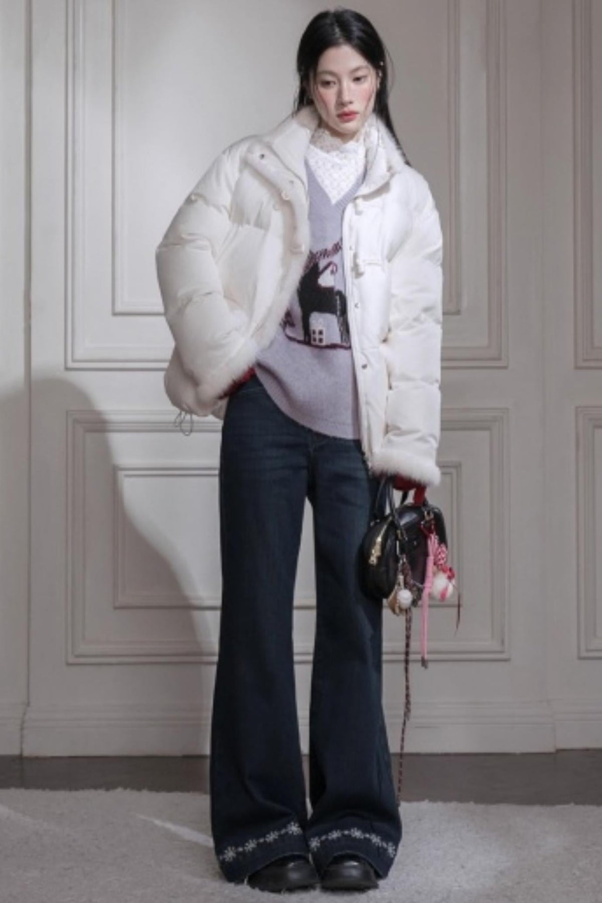 Snowy Night Wool Sweater