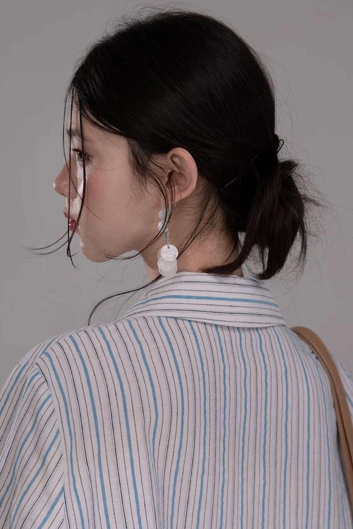 Soda Blue Striped Shirt Set