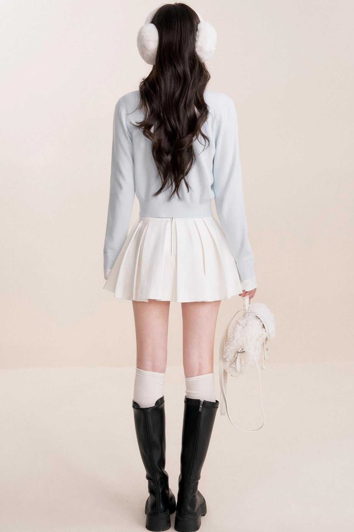Soft Blue Knit Cardigan