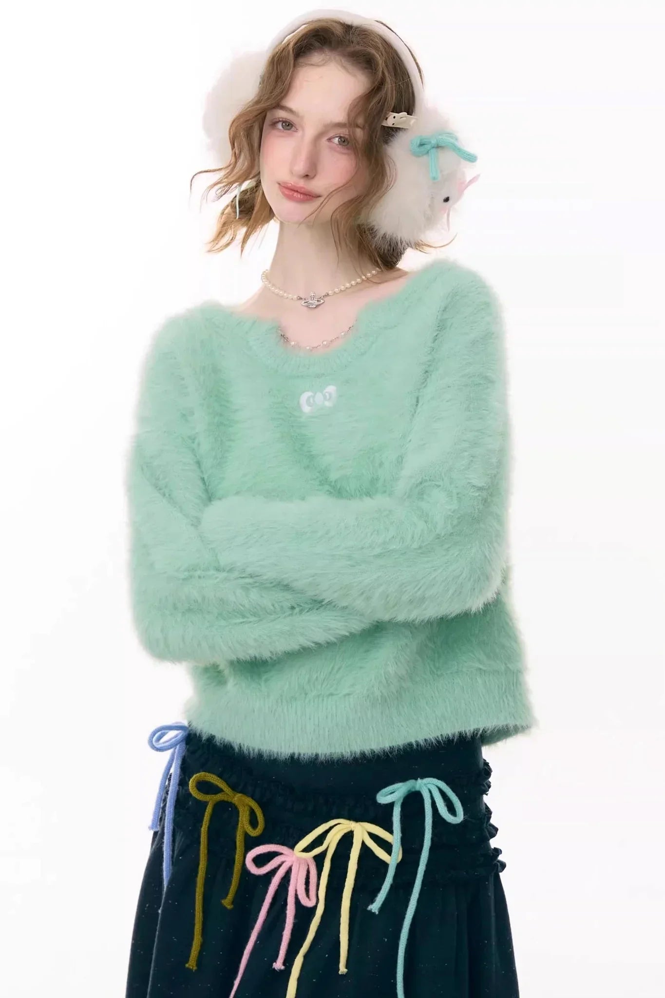 Soft Cloud Bow Sweater