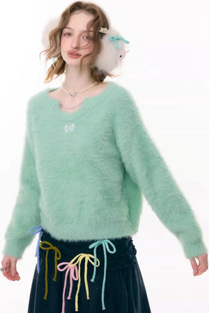 Soft Cloud Bow Sweater