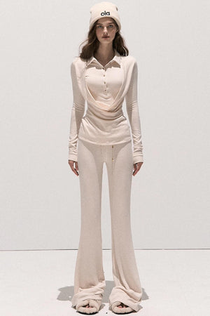 Soft Crewneck Knitwear Trouser Set-Up