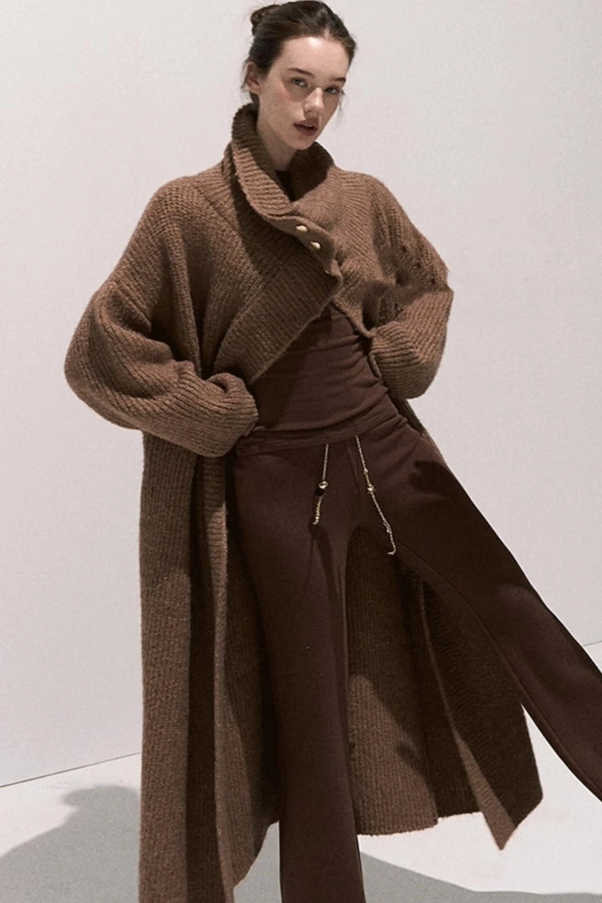 Soft Crewneck Knitwear Trouser Set-Up