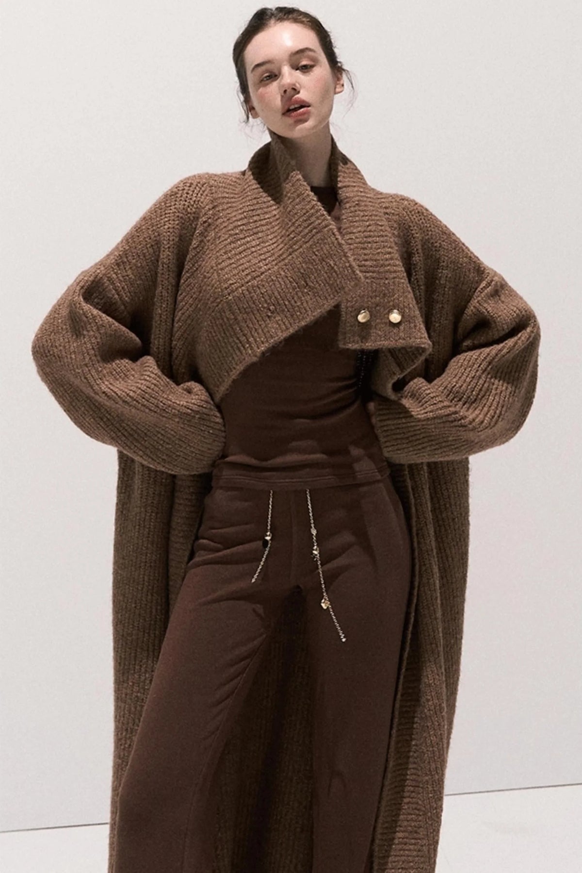Soft Crewneck Knitwear Trouser Set-Up