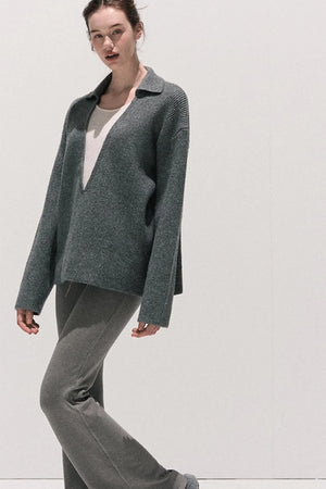 Soft Crewneck Knitwear Trouser Set-Up