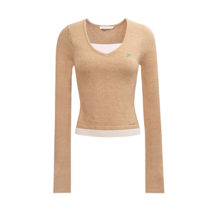 Soft Embroidered Knit Sweater