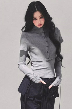 Soft Fall Knitted Top Two Piece Set