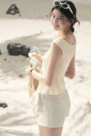 Soft Gauze Lace Blouse