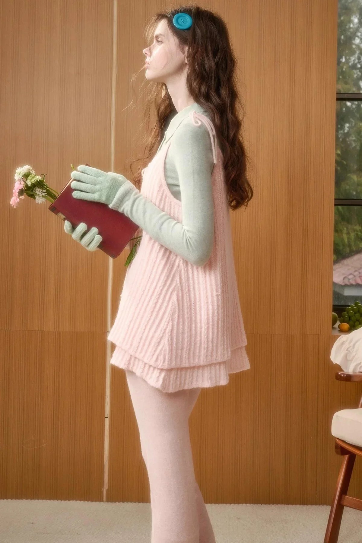 Soft Gemstone Wool Pants Set-Up