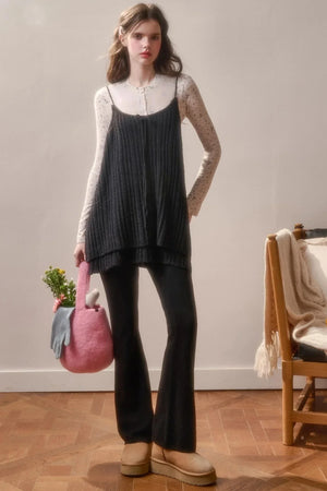 Soft Gemstone Wool Pants Set-Up