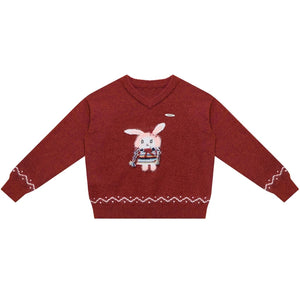 Soft Glutinous Lazy V-Neck Sweater