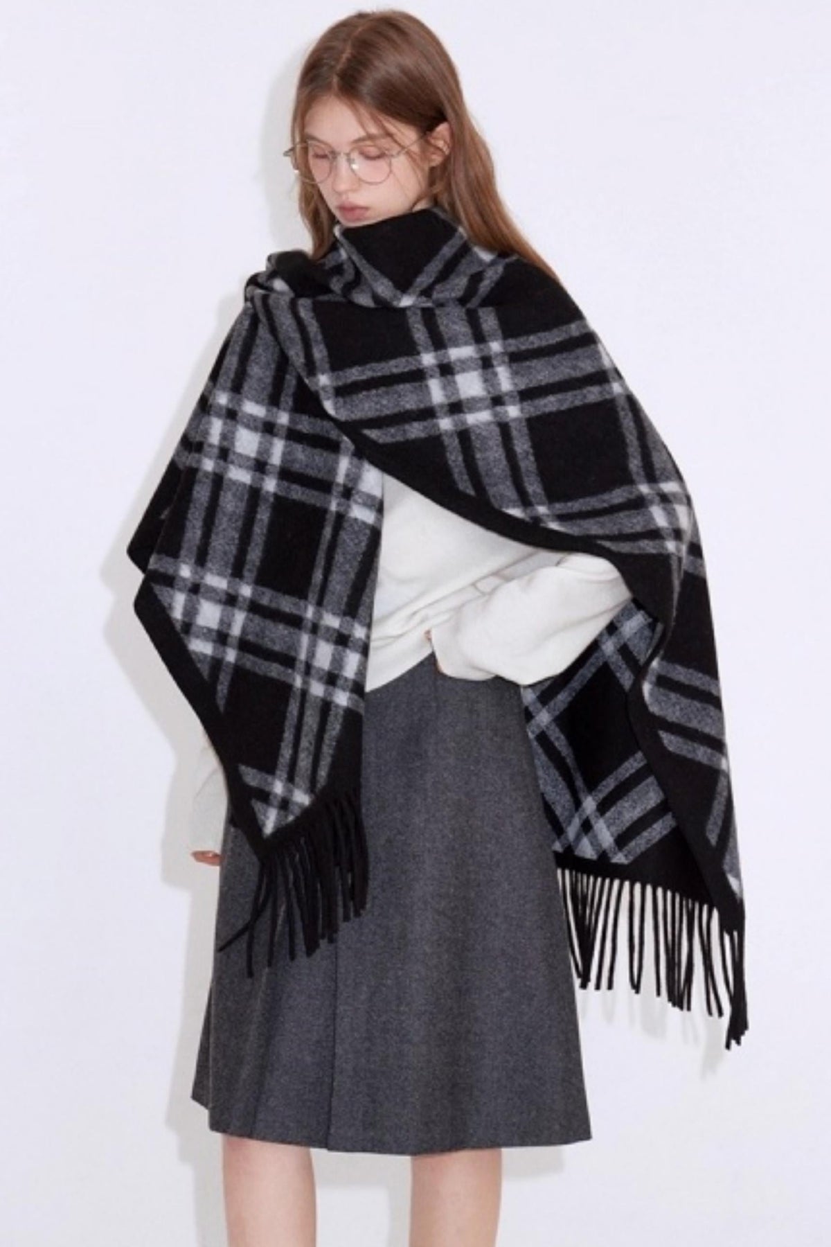Soft Glutinous Sheep Wool Shawl