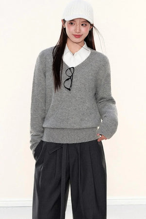 Soft Knit V-Neck Sweater