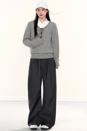 Soft Knit V-Neck Sweater