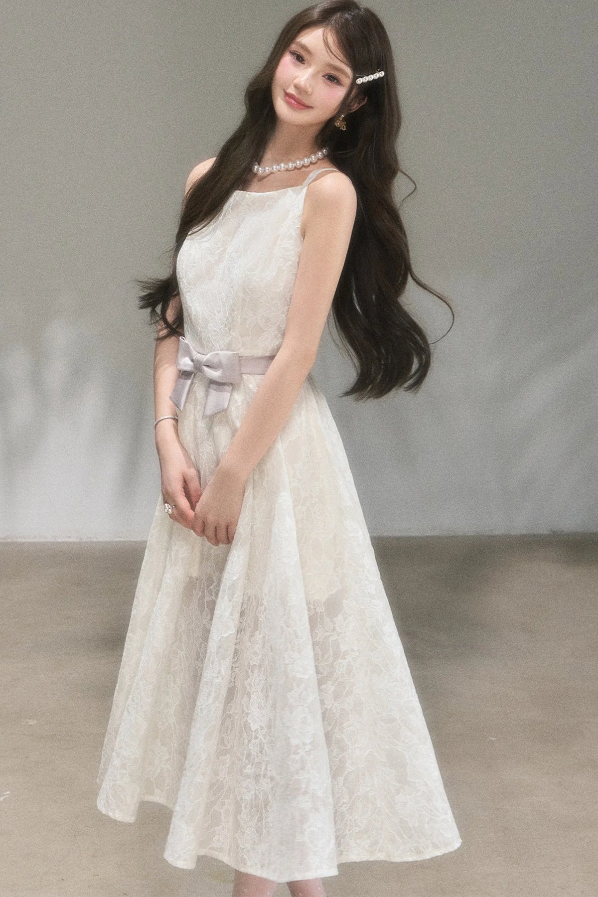 Soft Lace A-Line Dress