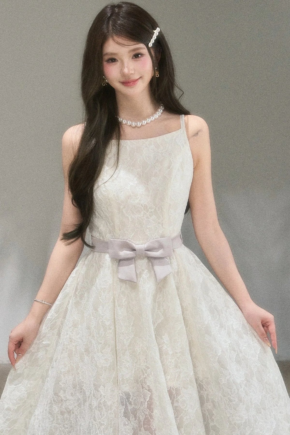 Soft Lace A-Line Dress