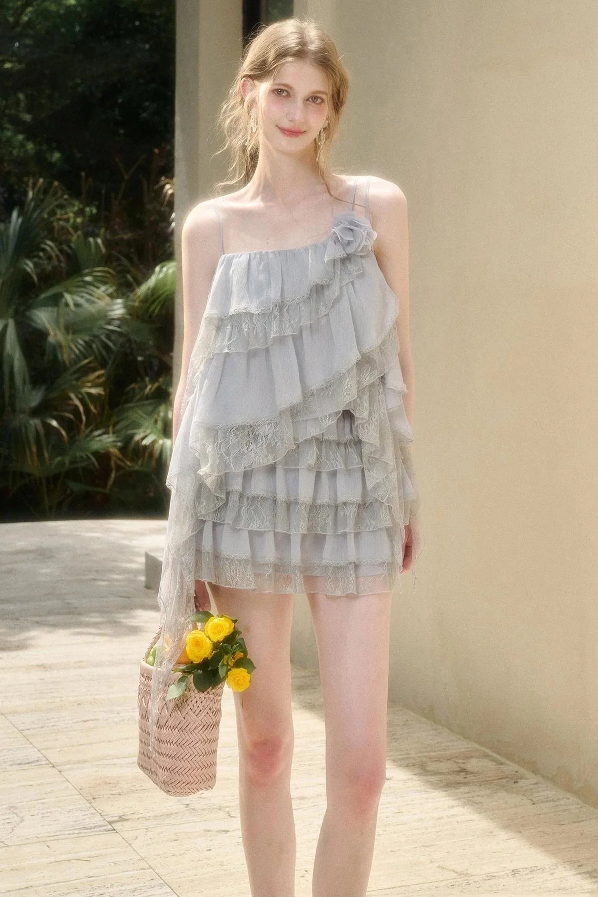 Soft Lace Strap Andromeda Semi Skirt Set-Up