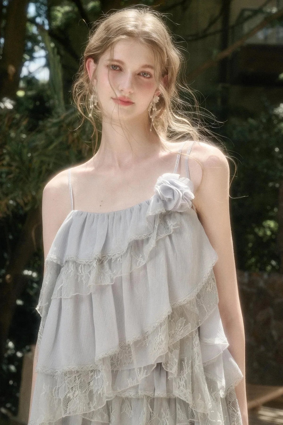 Soft Lace Strap Andromeda Semi Skirt Set-Up