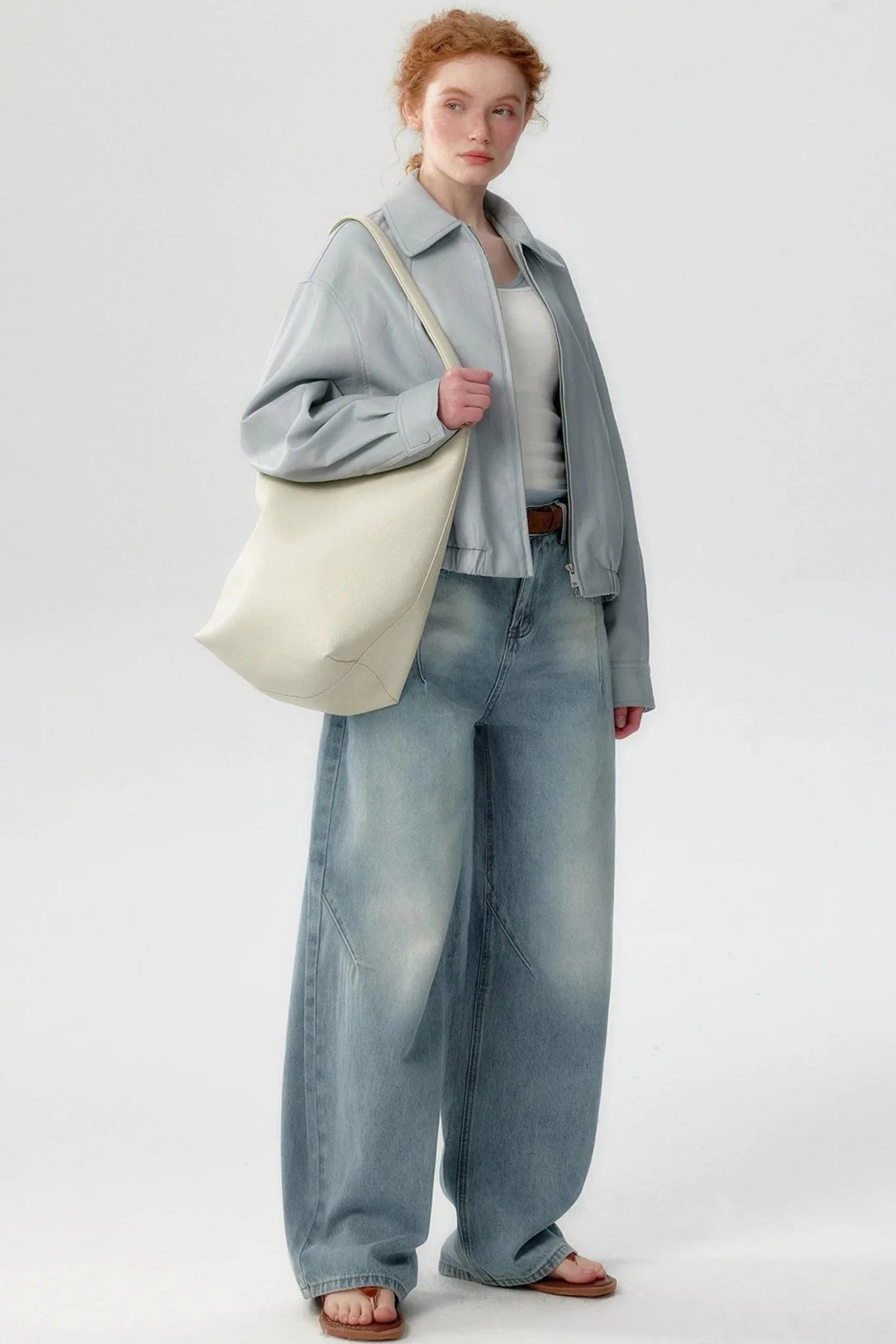 Soft Leather Lapel Jacket