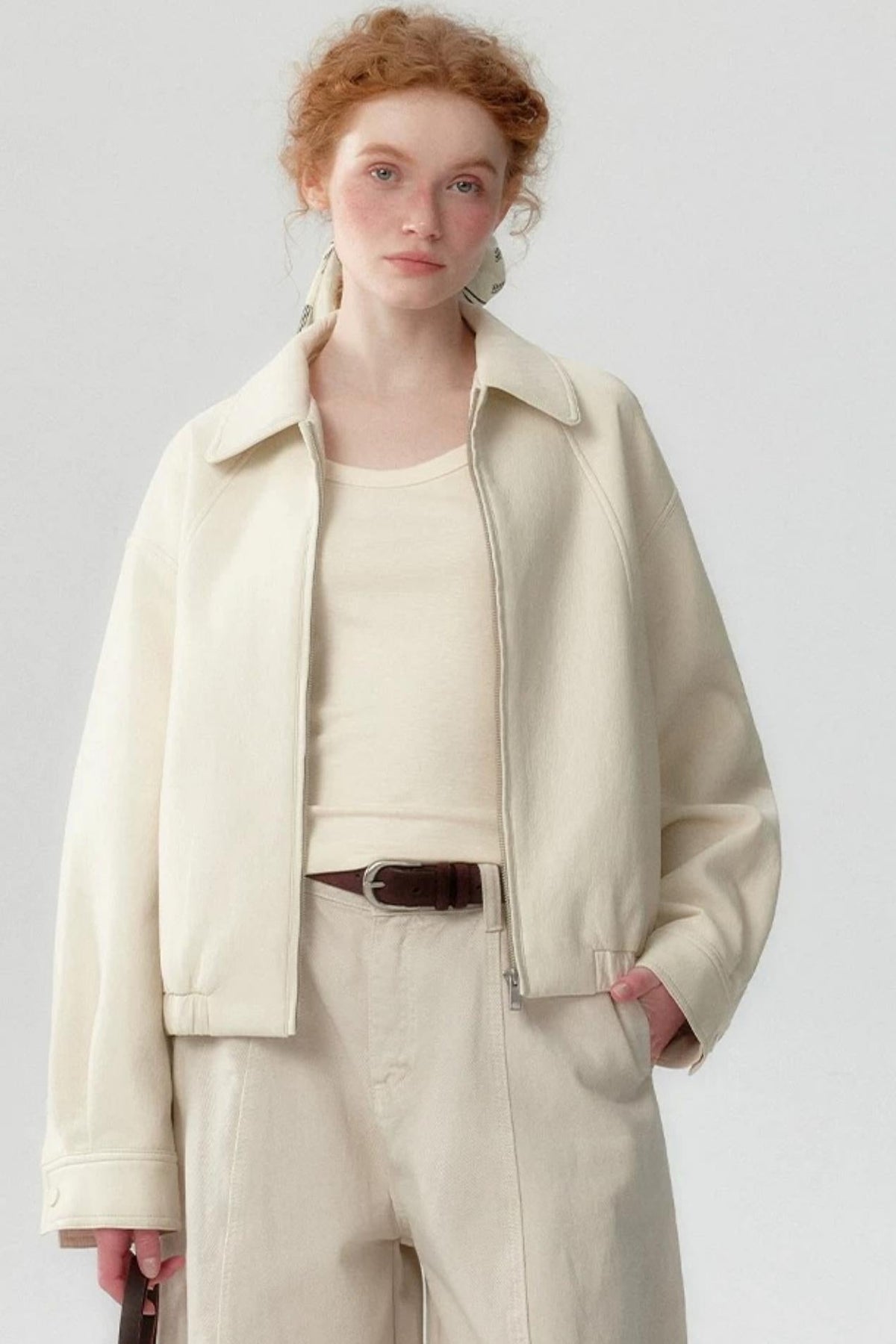 Soft Leather Lapel Jacket