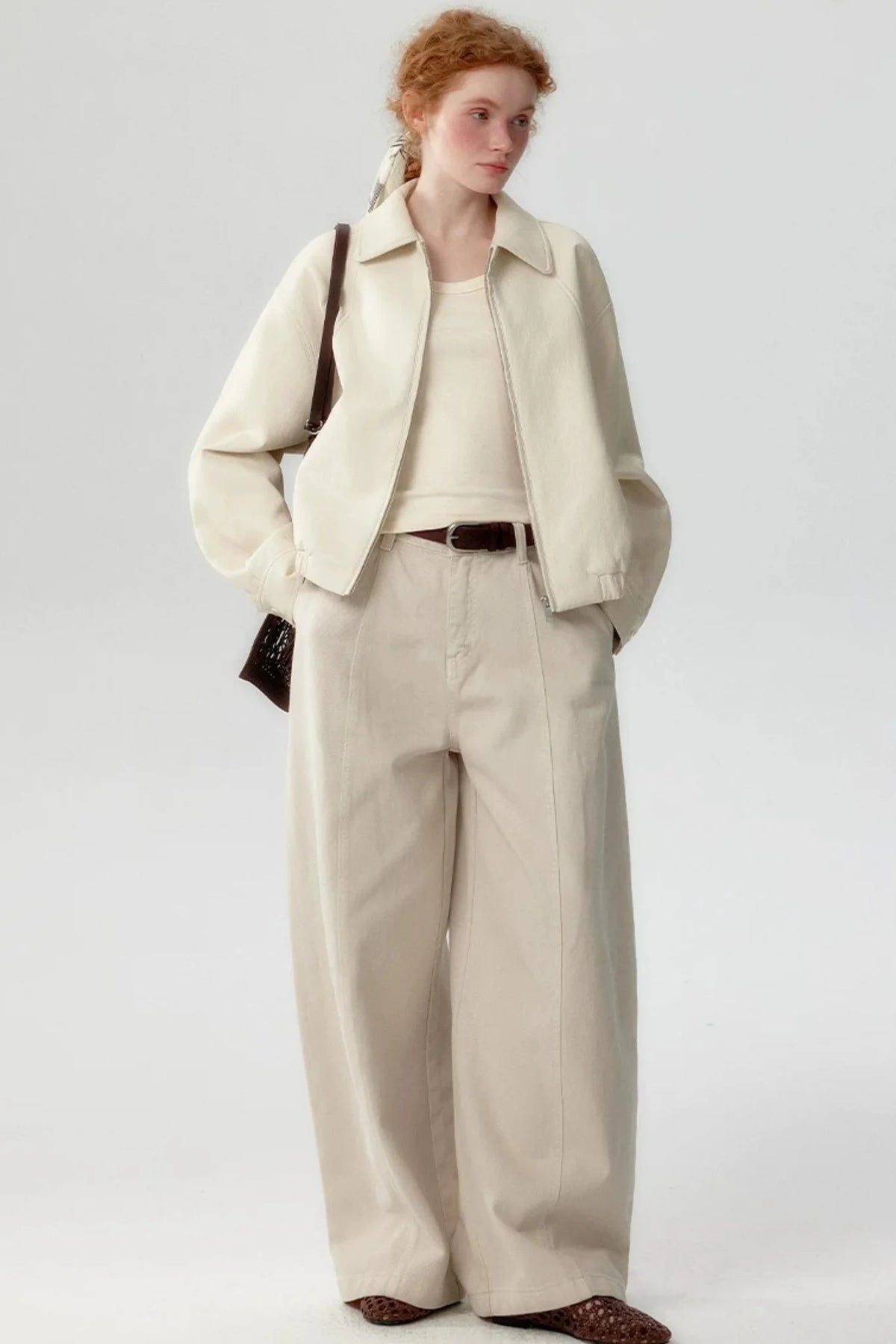 Soft Leather Lapel Jacket