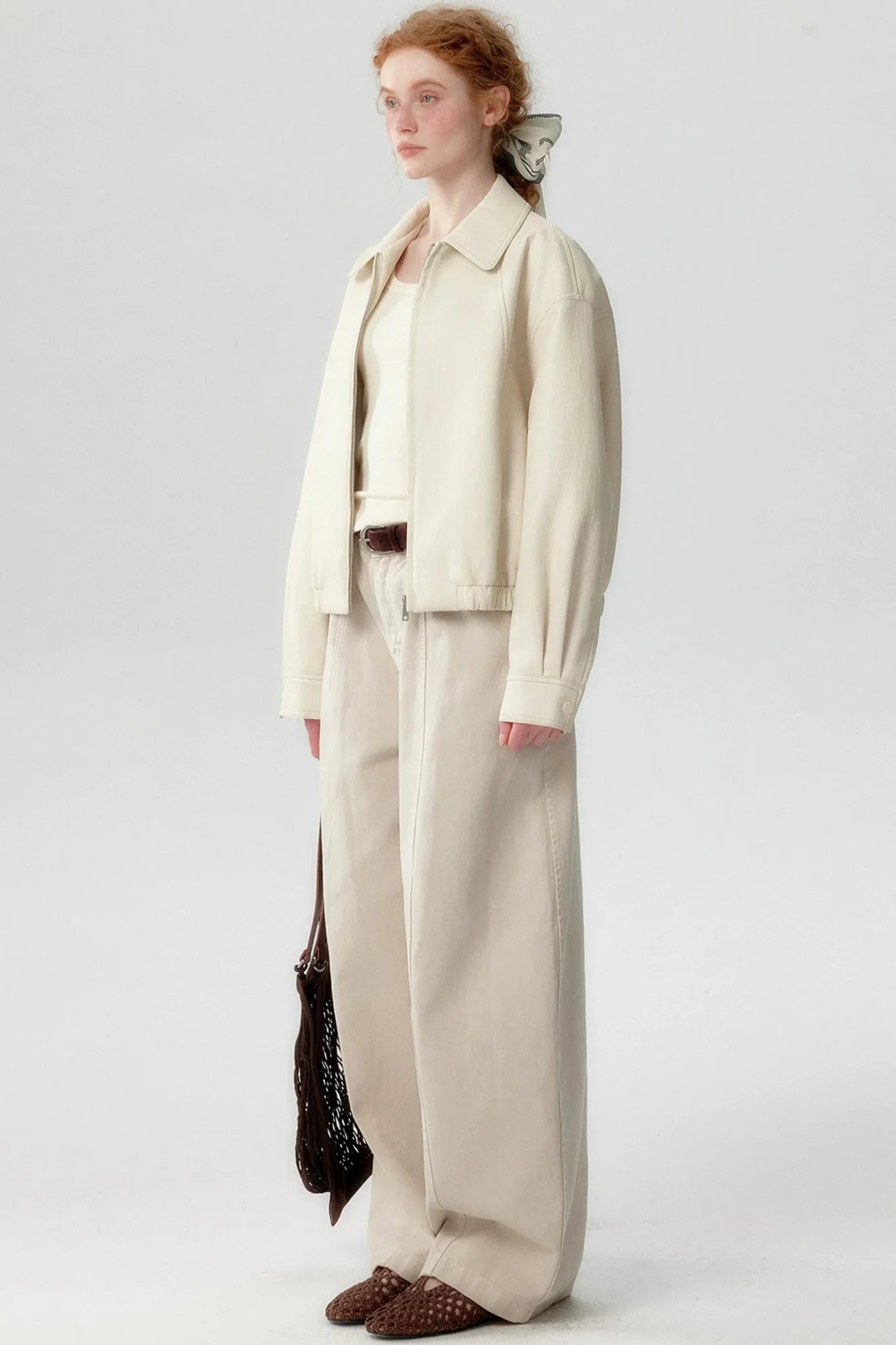 Soft Leather Lapel Jacket