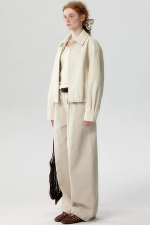 Soft Leather Lapel Jacket