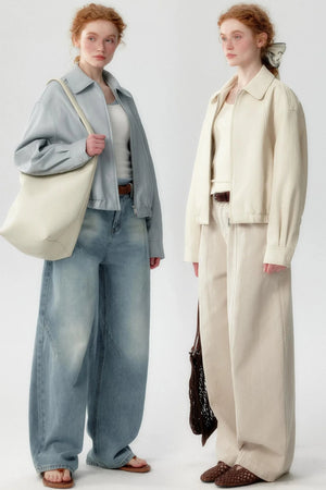 Soft Leather Lapel Jacket