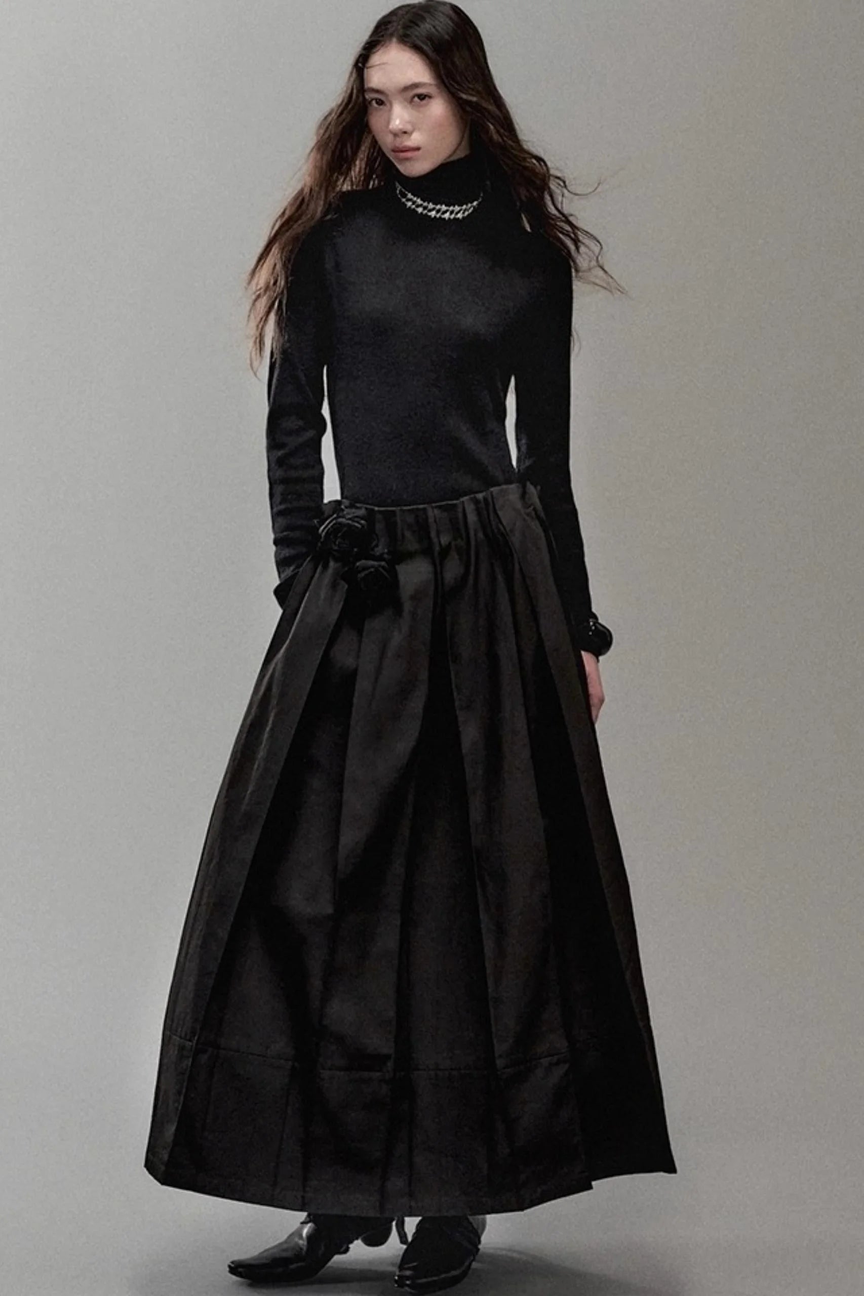 Soft Light Wool Turtleneck Top