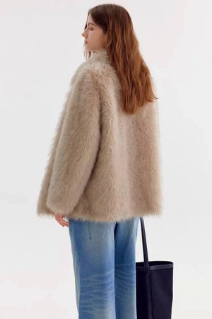 Soft Mist Faux Fur Coat