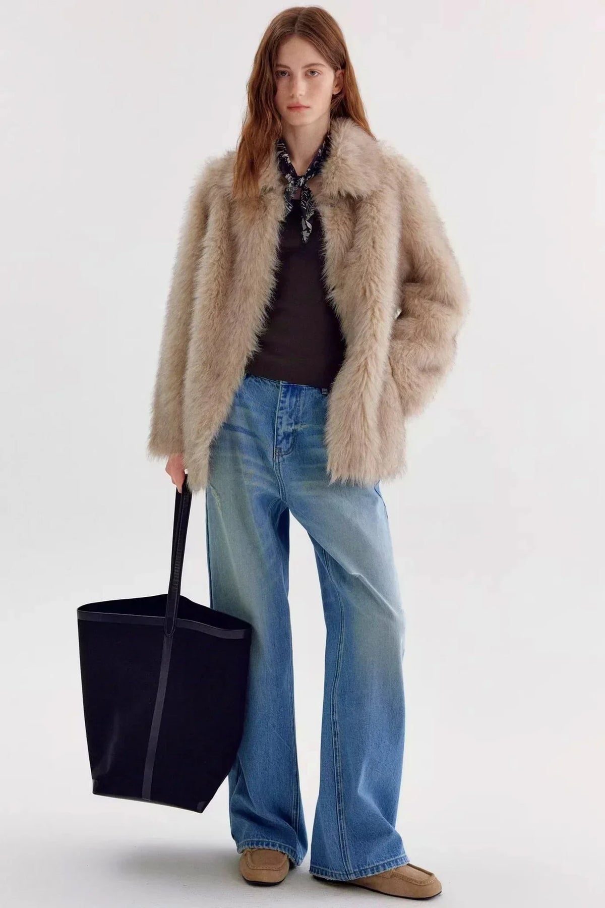 Soft Mist Faux Fur Coat