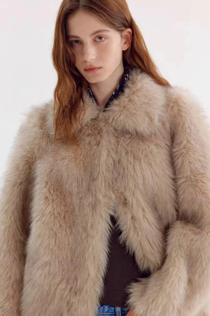 Soft Mist Faux Fur Coat