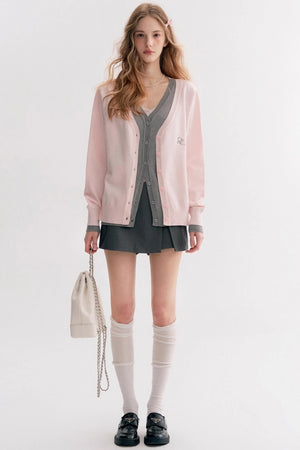 Soft Pink V-Neck Sweater