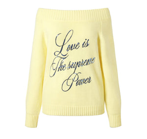 Soft Shoulder Slim Knit Sweater
