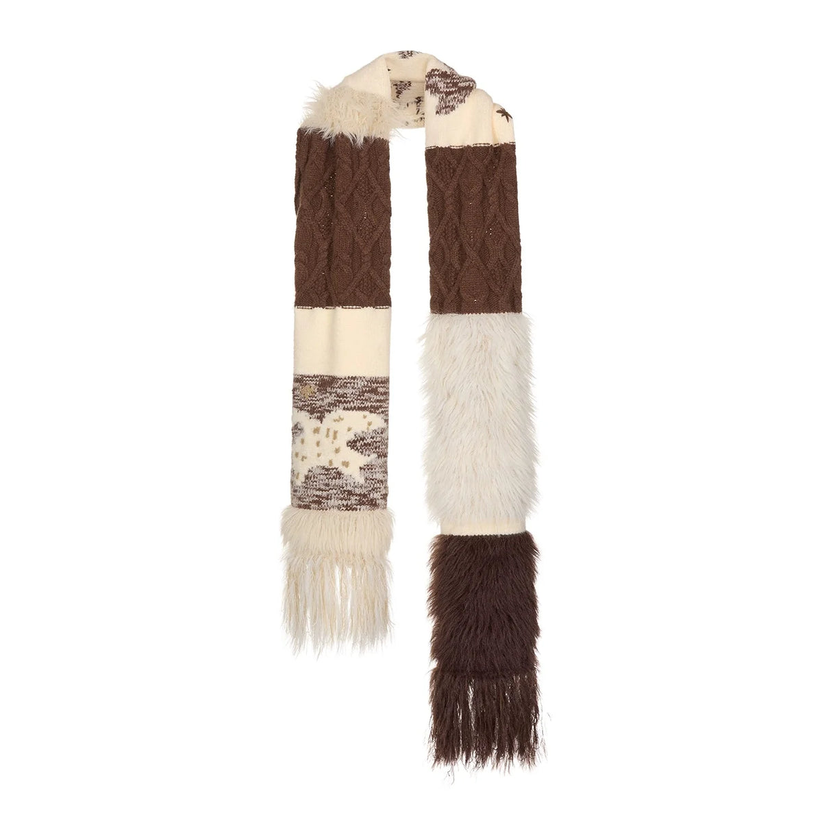 Soft Vintage Crew Neck Cardigan & Scarf Set-Up