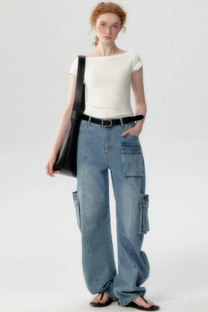 Soft White Off-Shoulder Top
