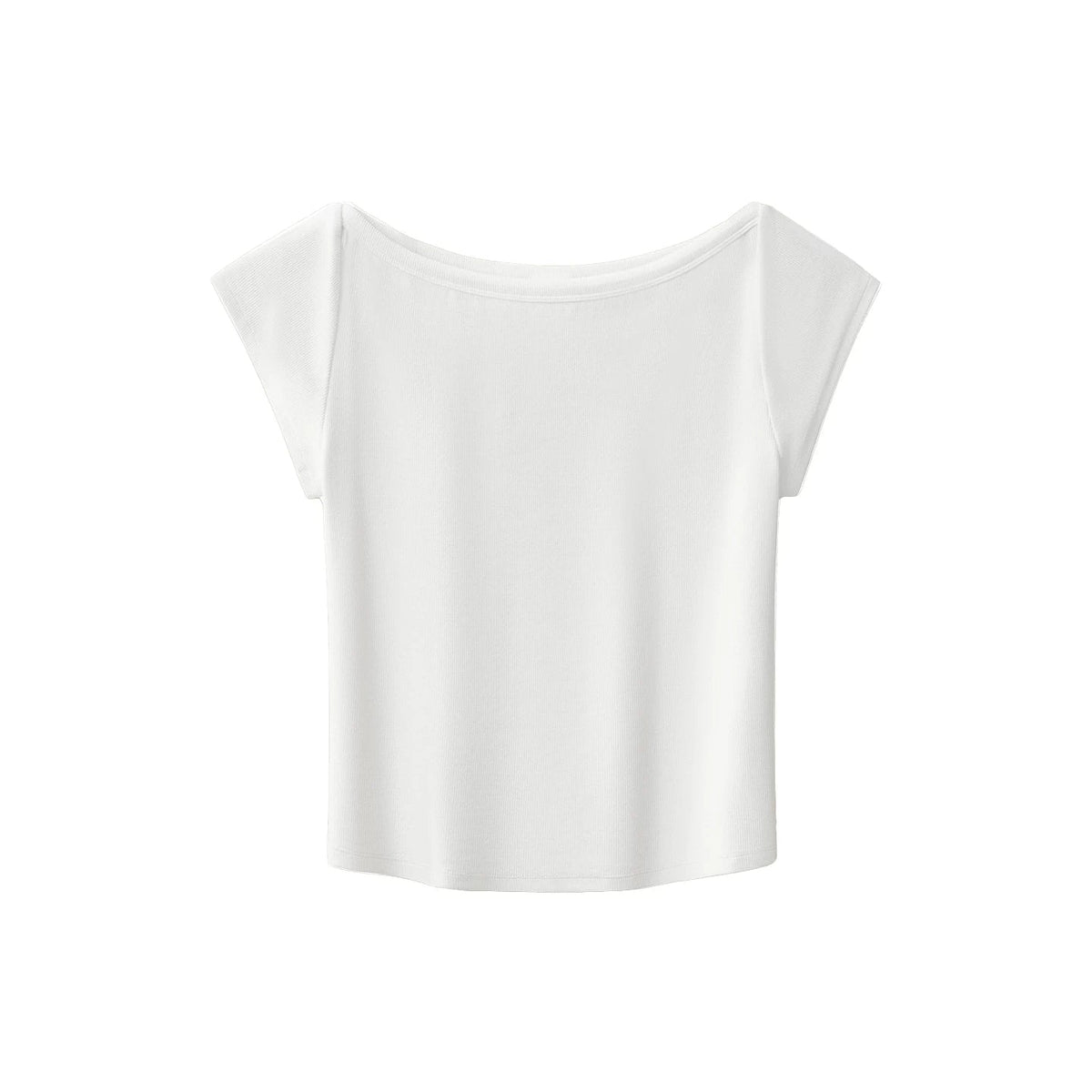 Soft White Off-Shoulder Top