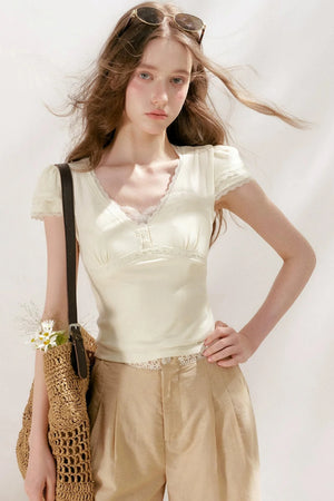 Softfit French Lace Top