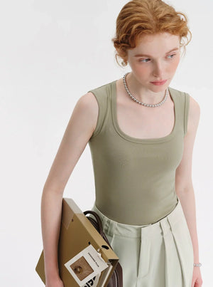 Solid Color Base Vest Top