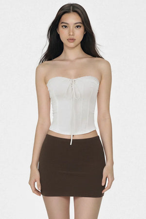 Solid Color Elastic Skirt