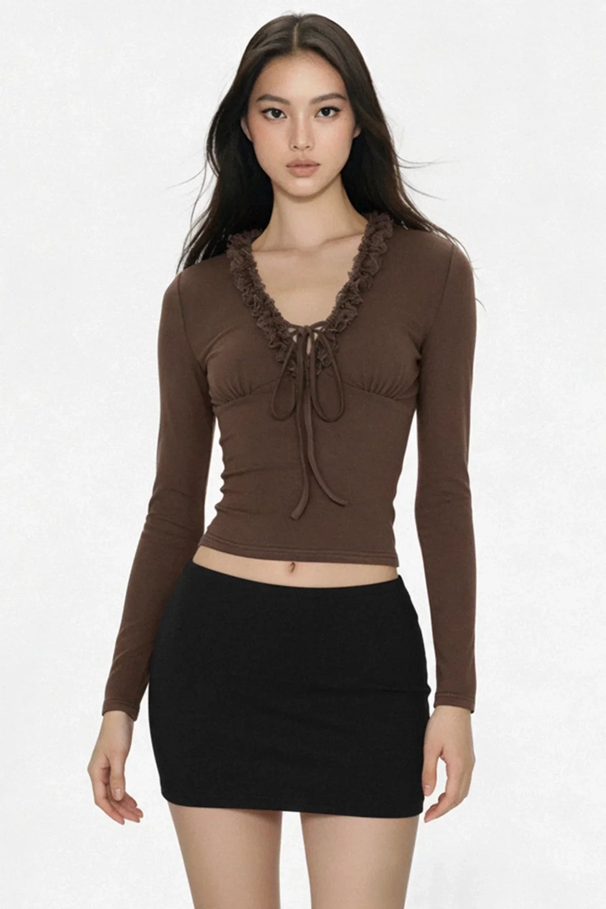 Solid Color Elastic Skirt