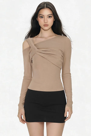 Solid Color Elastic Skirt