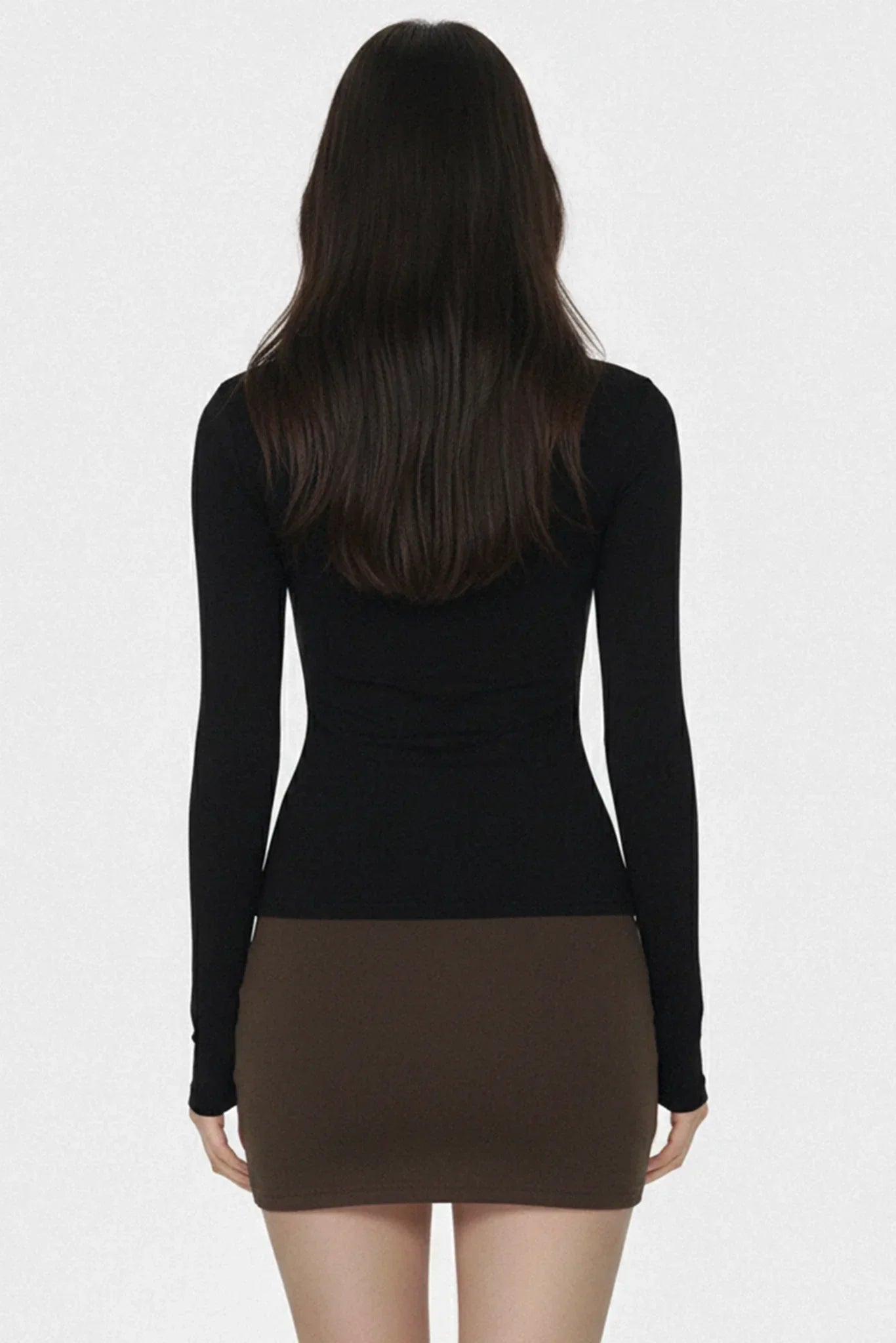 Solid Color Elastic Skirt