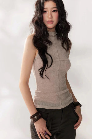 Solid Color Halter Camisole