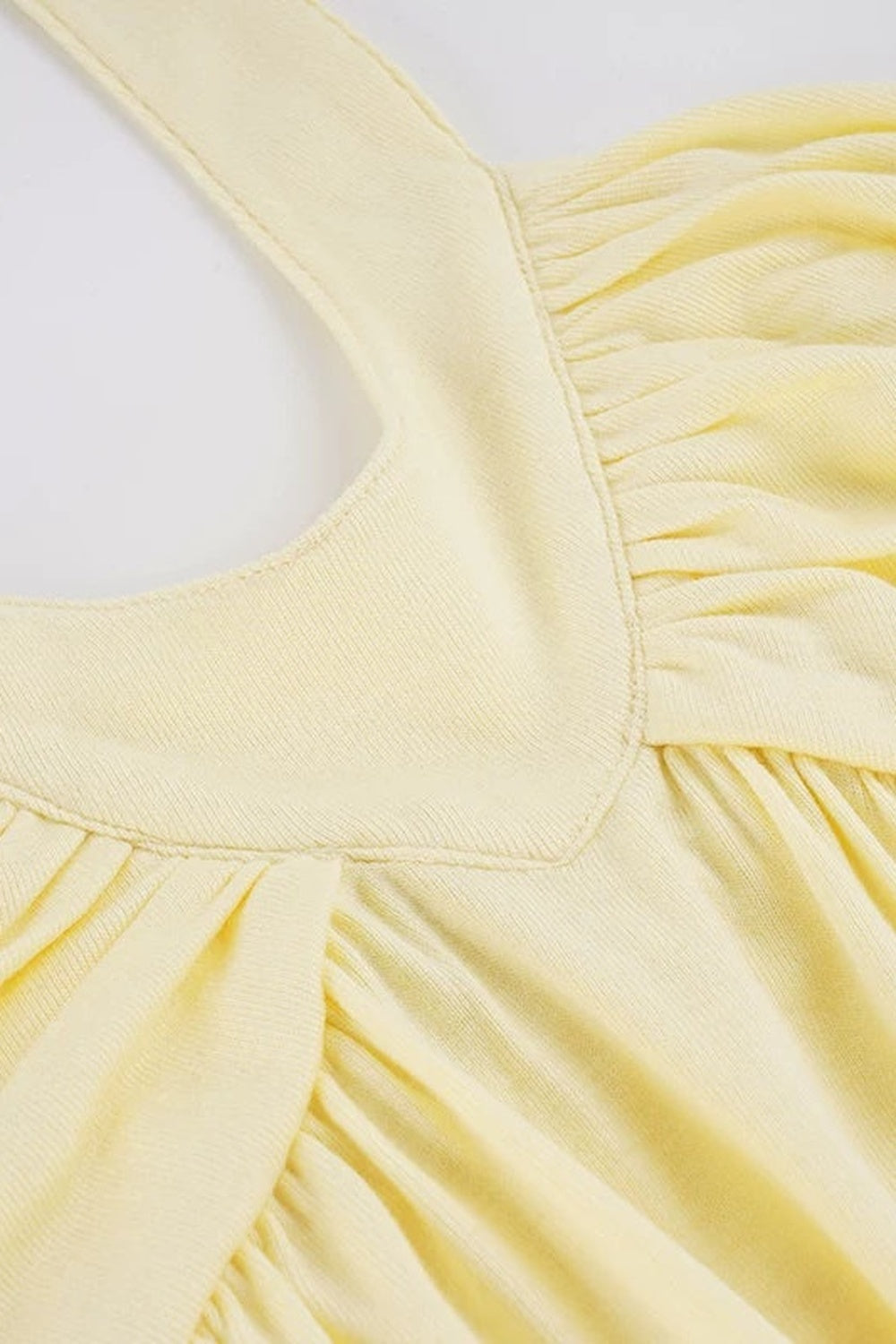Solid Color Halter V-Neck Backless Ruched Dress