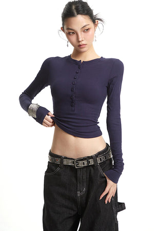 Solid Color Long Sleeve T-Shirt